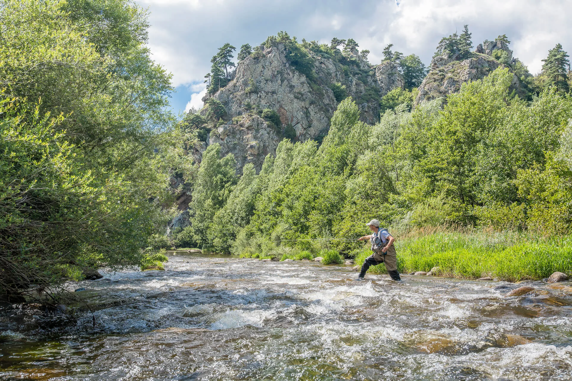 La pêche à la mouche dans les gorges de la Loire