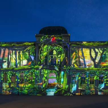 Vue du musée Crozatier au Puy-en-Velay pendant Puy de Lumières